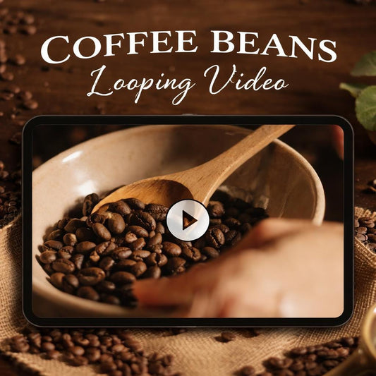Coffee Beans Mixing Loop Video | Cozy lo-fi cafe background, animated beans video | Ambience for streams, study, YouTube, overlays