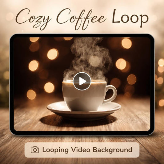 Steaming Coffee Cup Loop Video | Cozy cafe ambience, lofi animated background | Relaxing steaming video for streams and study
