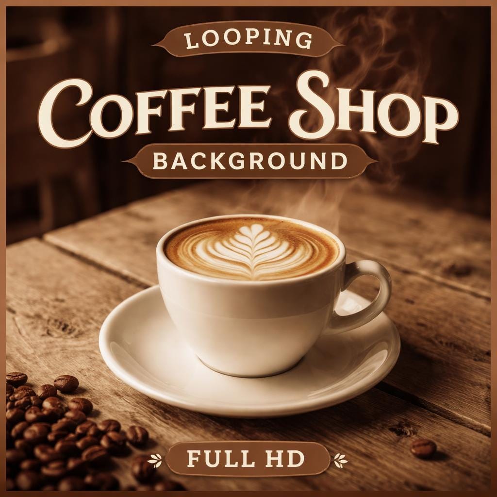Steaming Latte Loop Background | Cozy cafe ambience, lofi aesthetic, abstract seamless animation | Video for streams and creators
