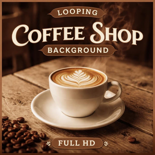 Steaming Latte Loop Background | Cozy cafe ambience, lofi aesthetic, abstract seamless animation | Video for streams and creators