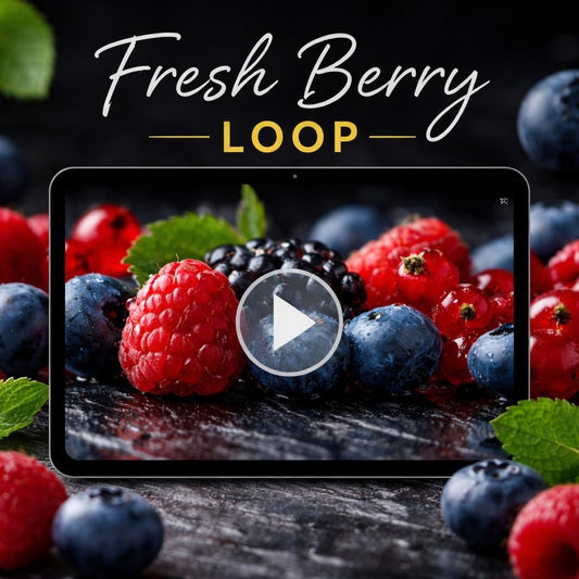 Berries Loop Video | Fresh Mixed Berries Animated Background | Seamless Food & Drink Virtual Background for Video Calls