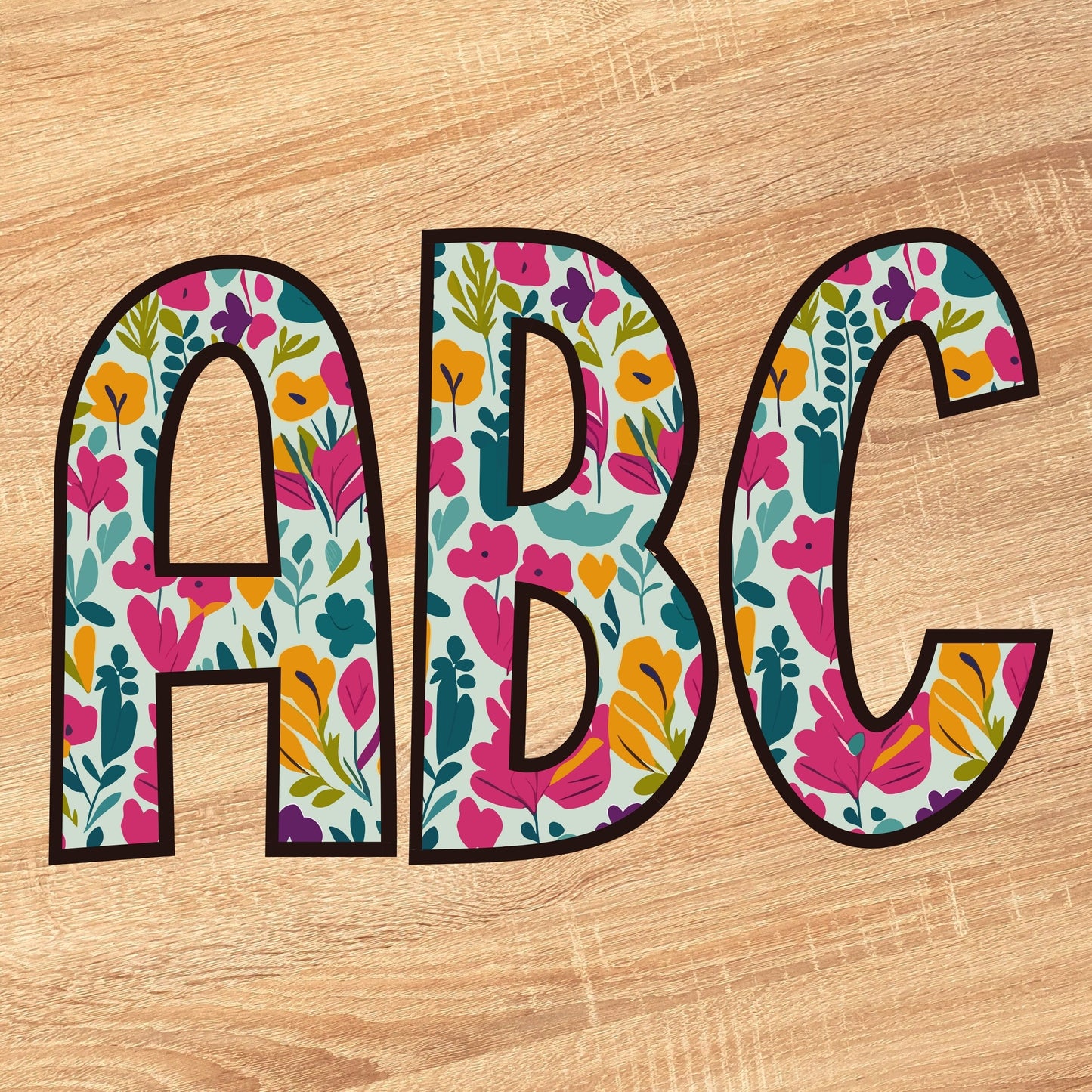 Fill your own Doodle Letters - CANVA Drag and Drop Frames - Fillable Alphabet Font Letters PNG Canva Frame Alphaset Doodle Templates