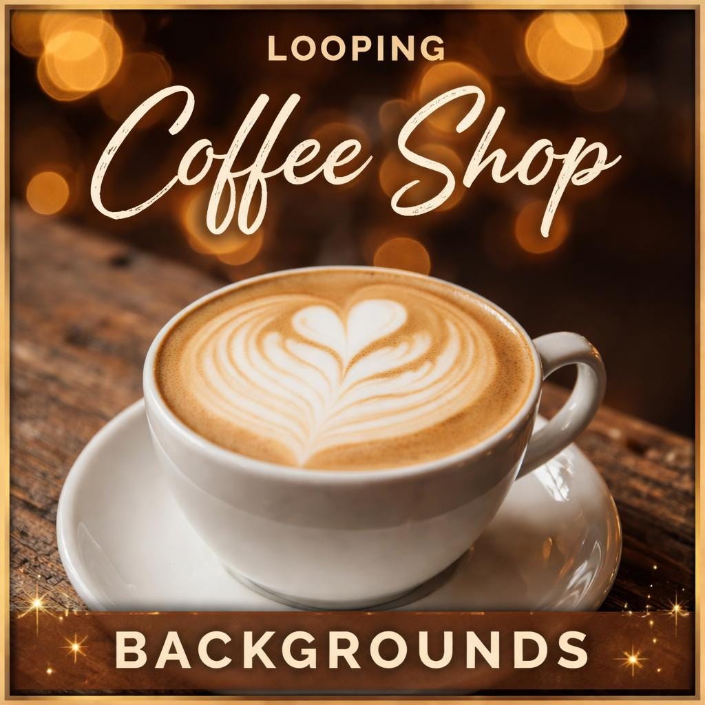 Coffee latte art loop video | Cozy cafe ambience, lofi animated backdrop | Background for streams, YouTube, study, shop displays