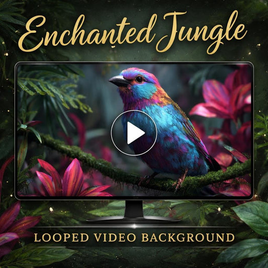 Tropical Rainbow Bird Loop Animation | Ocean beach background, fantasy magic, rainbow video | Animated backdrop for streams