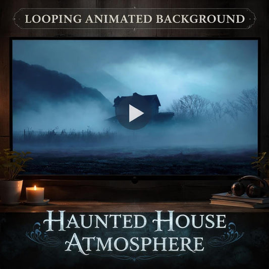 Haunted House Fog Loop Video | Dark aesthetic, spooky animated background | Seamless haunted background for Halloween scenes