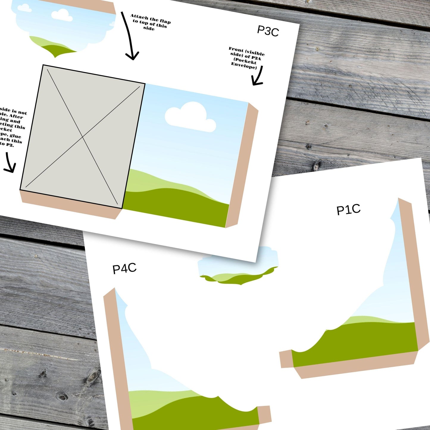 Canva Junk Journal Template - Canva Frame Folio Kit Template - Custom Junk Journal Folio - Digital Folding Folio Folder Kit, Commercial Use