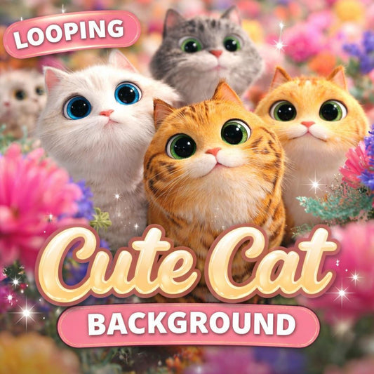 Cute Cats Animated Loop Video | Seamless abstract background, pets, cute loop, cats video | Twitch, YouTube, Zoom, presentations