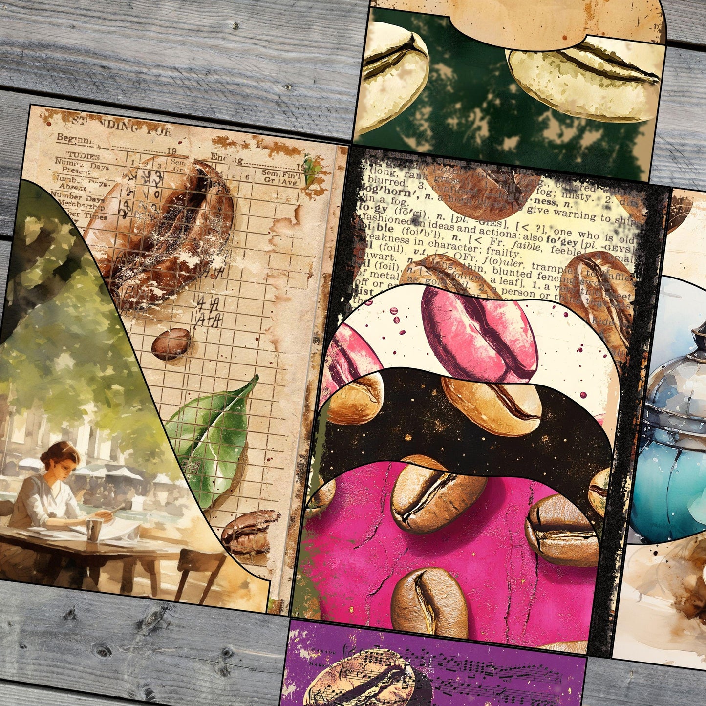 Custom Canva Junk Journal Folio Kit - Digital Folding Template for Junk Journals, Commercial Use