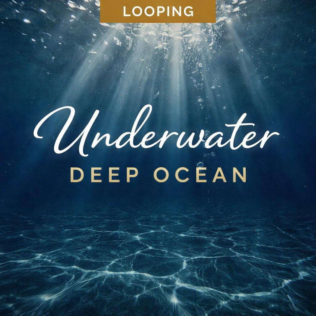 Underwater Sun Rays Loop Video | Seamless animated background, ocean water rays | Video background for social, reels, YouTube, VJ