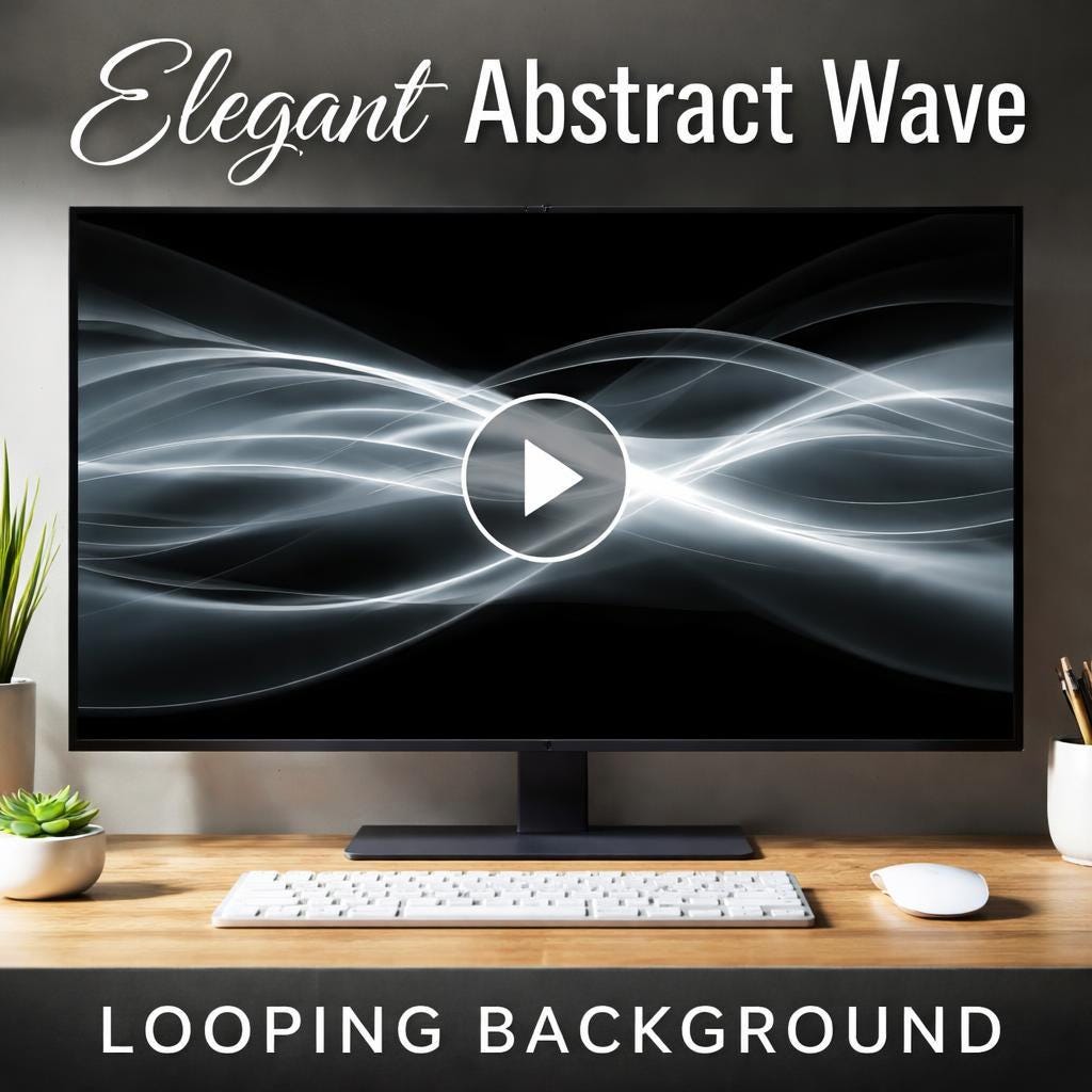 Ocean Loop Video | Abstract Wave Background Animation | Calming Seamless Animated Loop for Video Projects