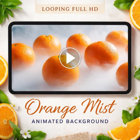 Orange Animated Background Loop | Fruit Video Seamless | Orange Video Background for Food & Drink, Social Media, Motion Graphics