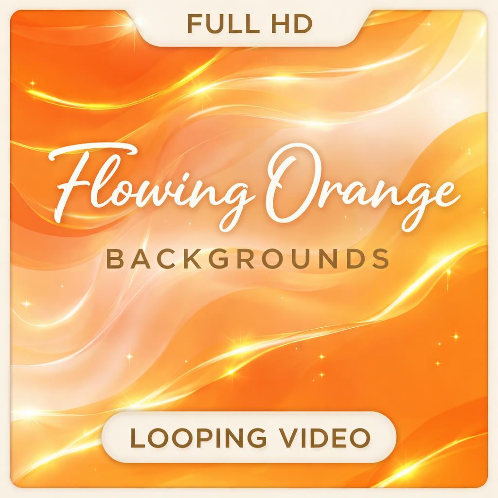 Orange Abstract Wave Loop Video | Seamless Motion Background, Calming Ocean Style | Orange Background for Videos and Presentations