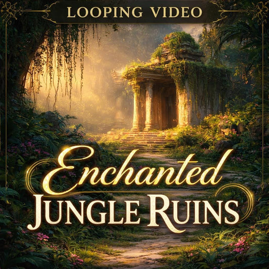 Ancient Jungle Temple Animated Background | Seamless Loop Video | Forest Nature Video Background for Stream, VJ, YouTube
