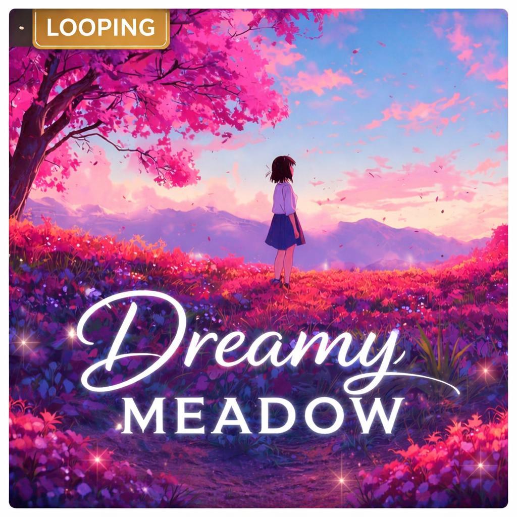Anime Spring Landscape Loop | Animated background, seamless loop video | Video background for streams, edits, and VTubers