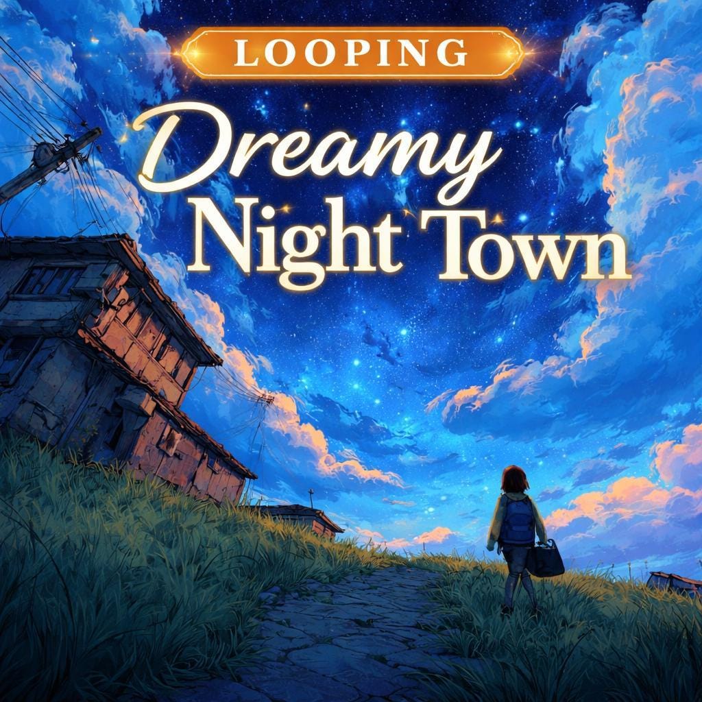 Anime Starry Night Sky Loop | Cloud and Starry Background, Anime Video | Seamless Animated Night Loop for Streams and Overlays