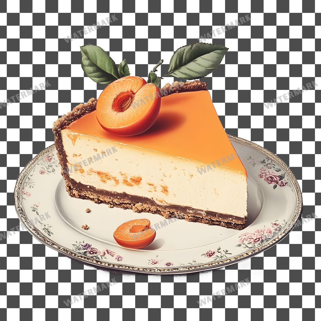 Apricot Chees Vintage Style Clipart Pngs