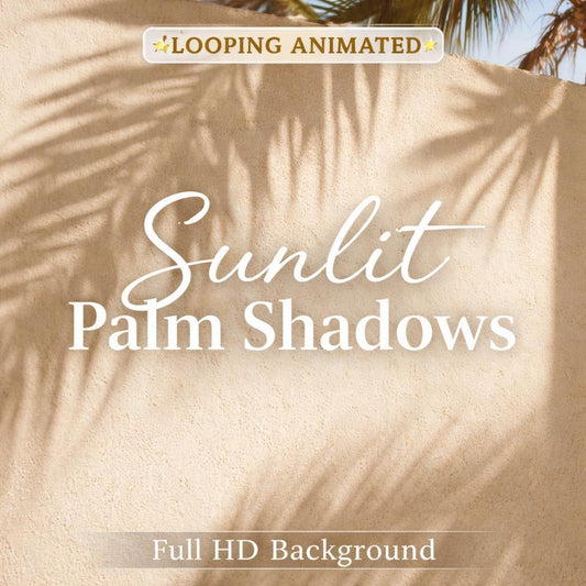Palm Shadow Background Loop | Seamless Animated Wall Backdrop Video | Minimal Obs Background for Video, Stream, and Design