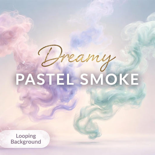 Pastel Smoke Loop Background Video | Celestial animated background, seamless loop video | Virtual background, space aesthetic