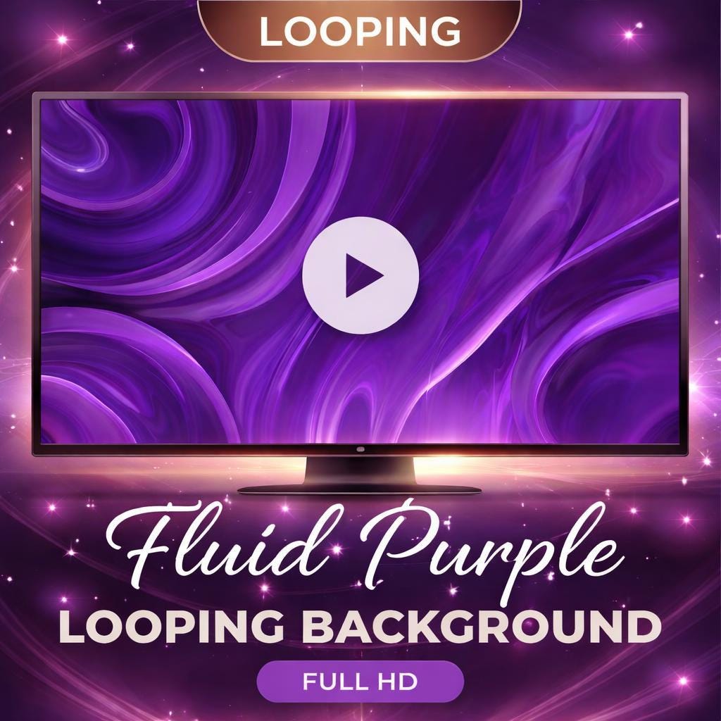 Purple Liquid Marble Loop Animation | Seamless Abstract Background | Animated Video Loop for Video Editing, Streaming, Social Med