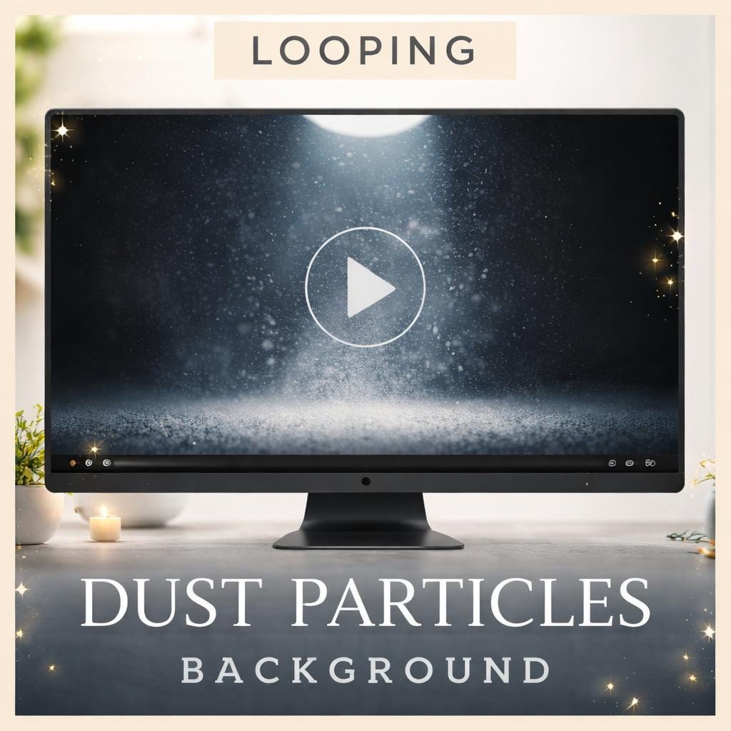Dust Particles In Spotlight Background | Seamless Loop Animated Video | Abstract, Particles, Video Background, Loop Video