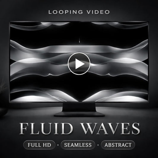 Abstract Silver Wave Loop Video | Seamless Animated Background | Calming Ocean Vibe for Video Edits & Social Media