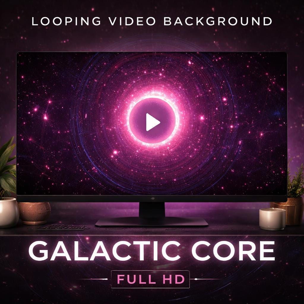 Pink Cosmic Portal Loop Animation | Galaxy seamless background, space video, pink abstract loop | VJ, stream, overlay, video walls