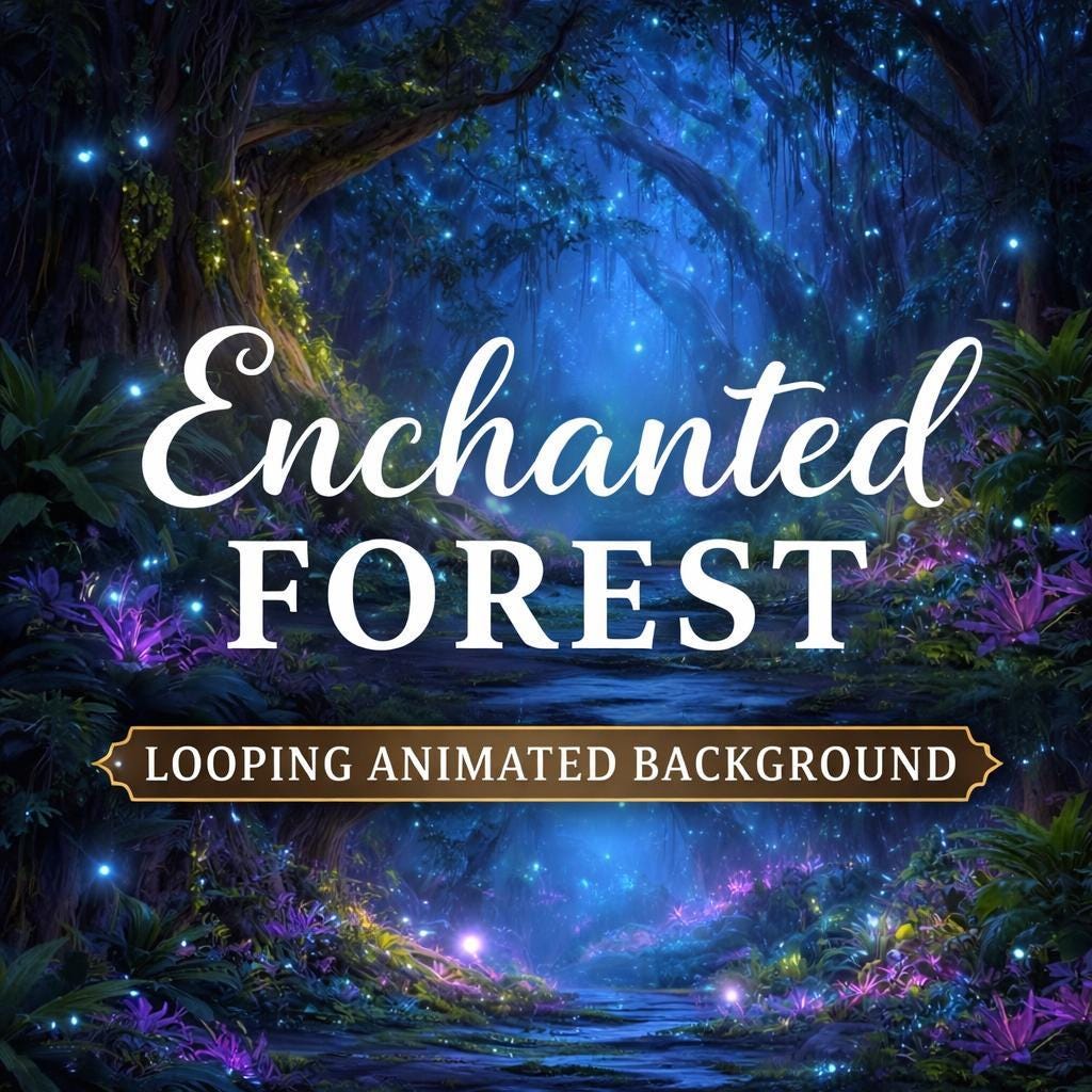 Enchanted Forest Loop Animation | Nature Background, Cozy Ambience, Seamless Video | Animated Screen, Forest Video, Animation Loop
