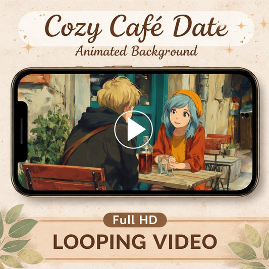 Anime Paris Cafe Loop Video | Cozy lofi ambience animated background | Cafe, Paris, anime video for streams and study