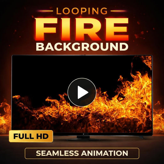 Looping fire background video | Seamless flames loop, animated screen | Fire & smoke video background