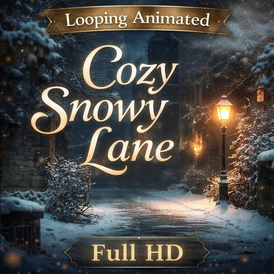Snowy Street Lamp Loop Video | Winter Background, Seamless Snow Loop, Cozy Ambience | Animated Backdrop for Christmas Scenes