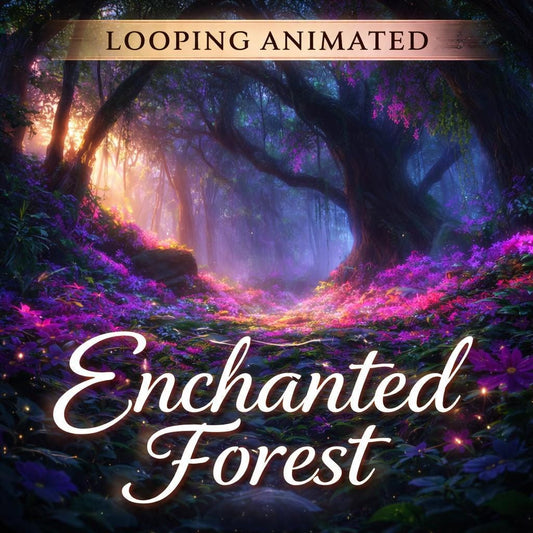 Enchanted Purple Flower Forest Loop | Floral Nature Background, Aesthetic Forest, Cozy Ambience | Animated Video Backdrop