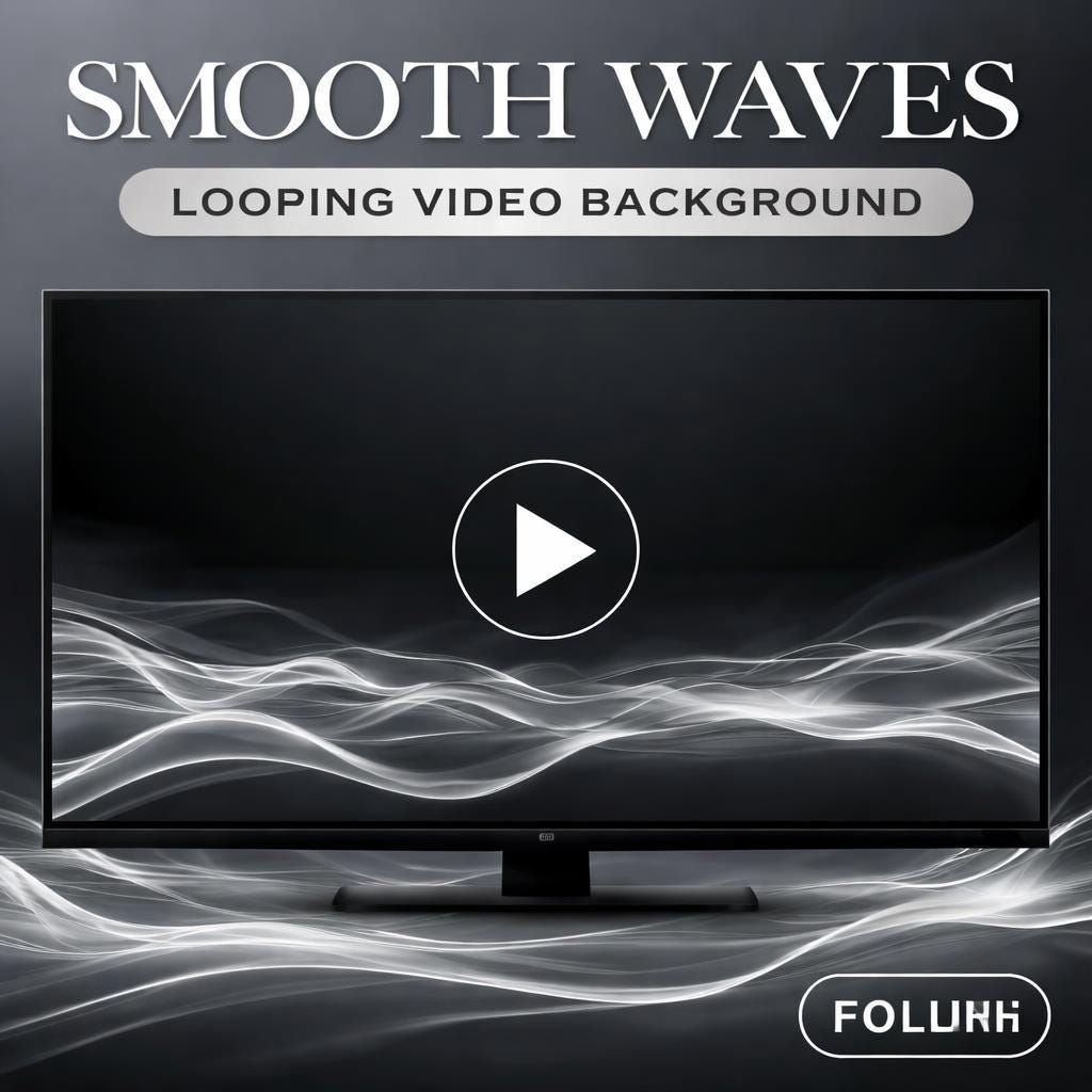 Abstract Smoke Wave Loop Animation | Seamless abstract background, ocean wave video | Calming animated loop for video editors