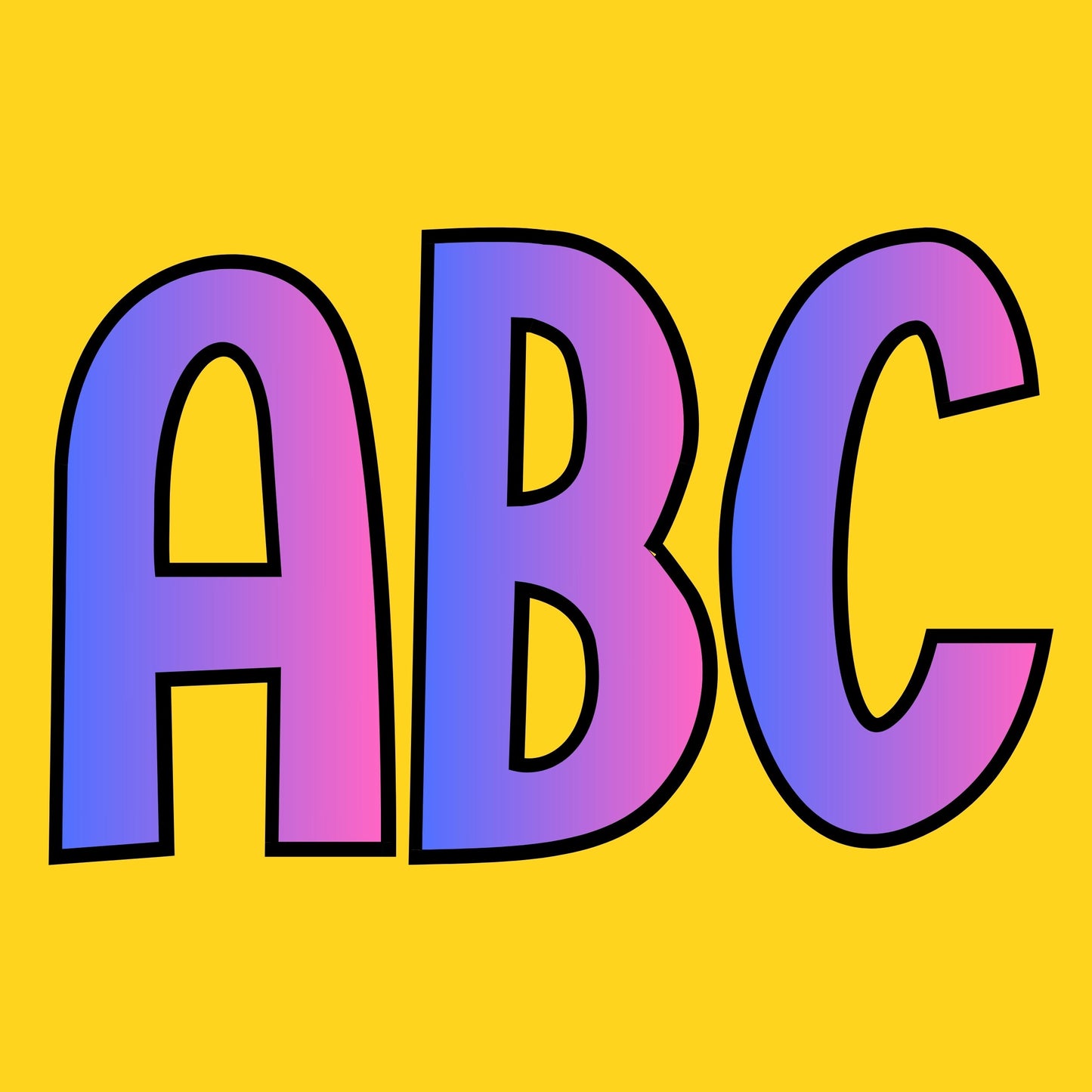 Fill your own Doodle Letters - CANVA Drag and Drop Frames - Fillable Alphabet Font Letters PNG Canva Frame Alphaset Doodle Templates