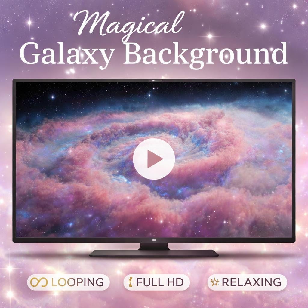 Galaxy Loop Video | Pink Spiral Cosmic Background, Stars, Seamless Animated Loop | Abstract Visuals for Video, VJ, Stream, Reels