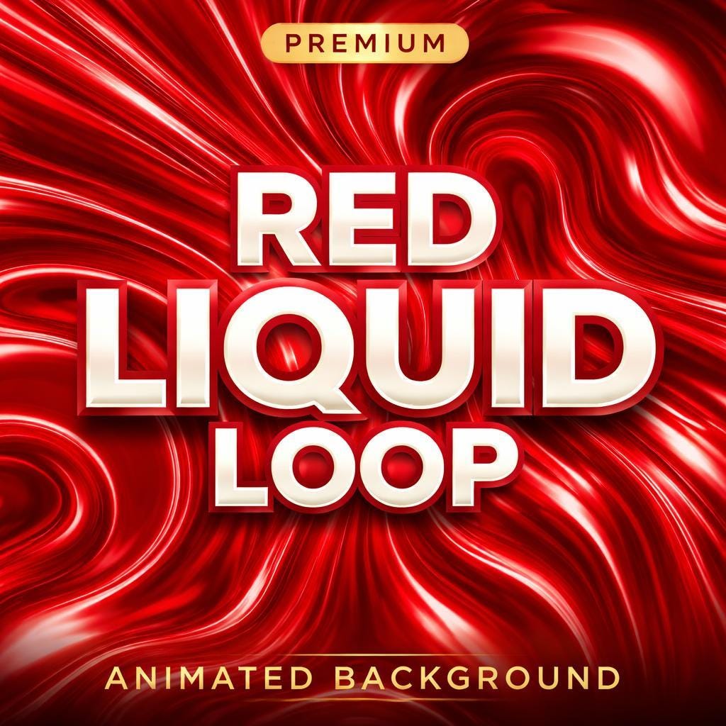 Red Liquid Marble Loop Video | Abstract Seamless Animated Background | Red Video Background for Social, VJ, YouTube, Reels