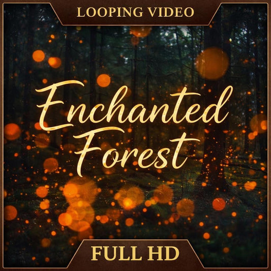 Forest fireflies loop video | Animated forest background, nature ambience | Seamless video background for cozy scenes