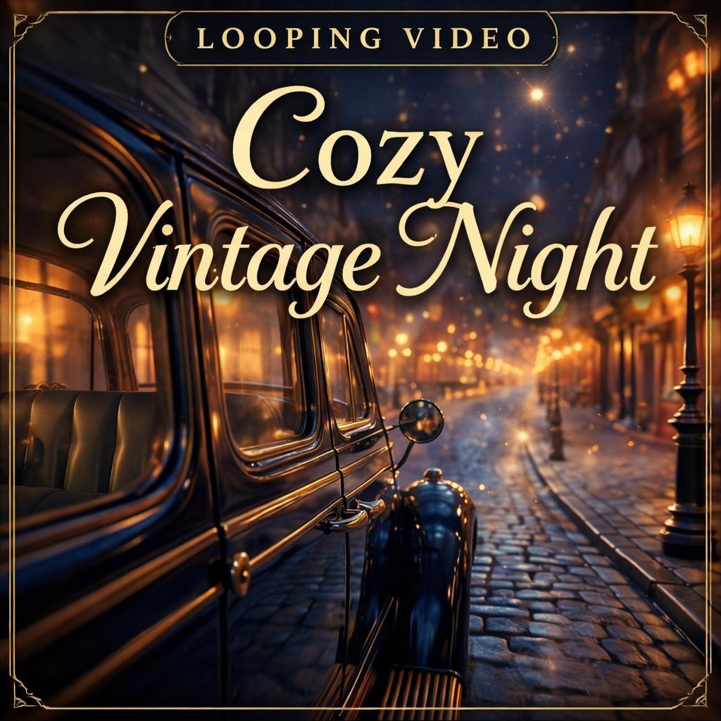 Vintage Paris Night Drive Loop | Seamless Animated Background Video | Abstract Night City | VJ, Event, Stream, Overlay