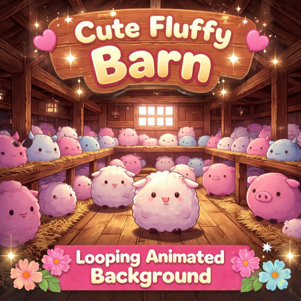 Kawaii Farm Animals Animation Loop | Cute seamless animated backdrop | OBS background, video loop for streams & videos