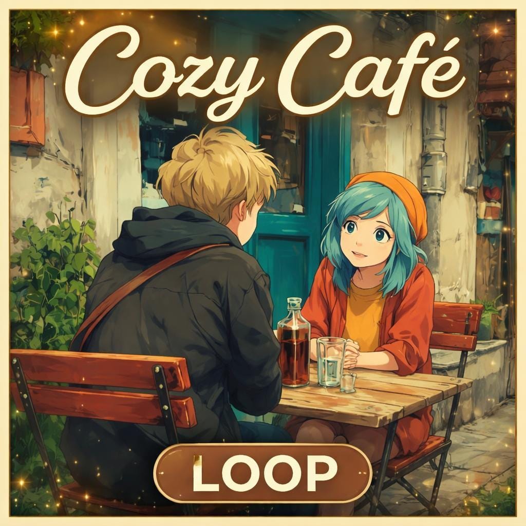 Anime Paris Cafe Loop Video | Cozy lofi ambience animated background | Cafe, Paris, anime video for streams and study
