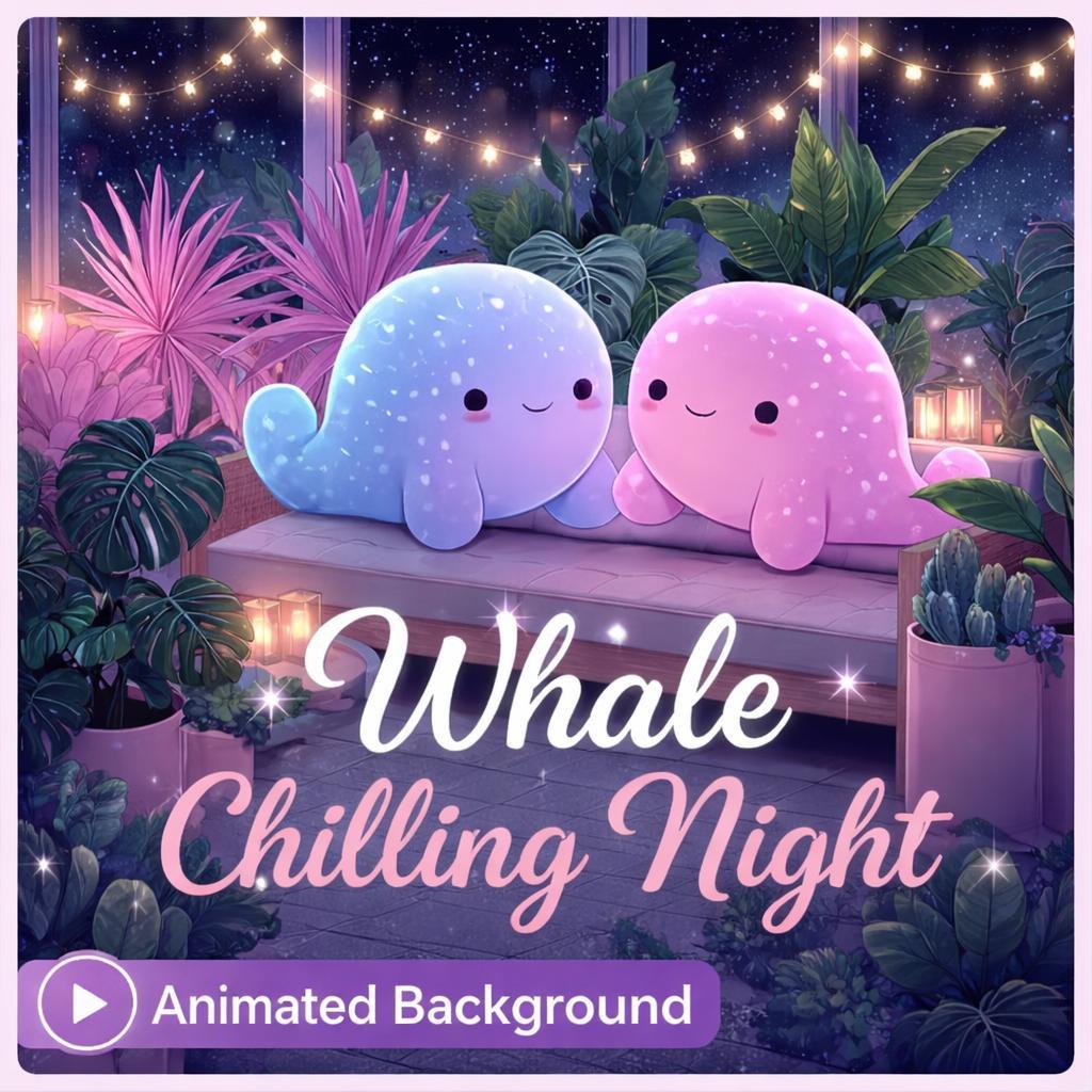 Kawaii animated background loop | Cute cozy couple, lofi vibe | relaxing video for streams, study, wallpapers