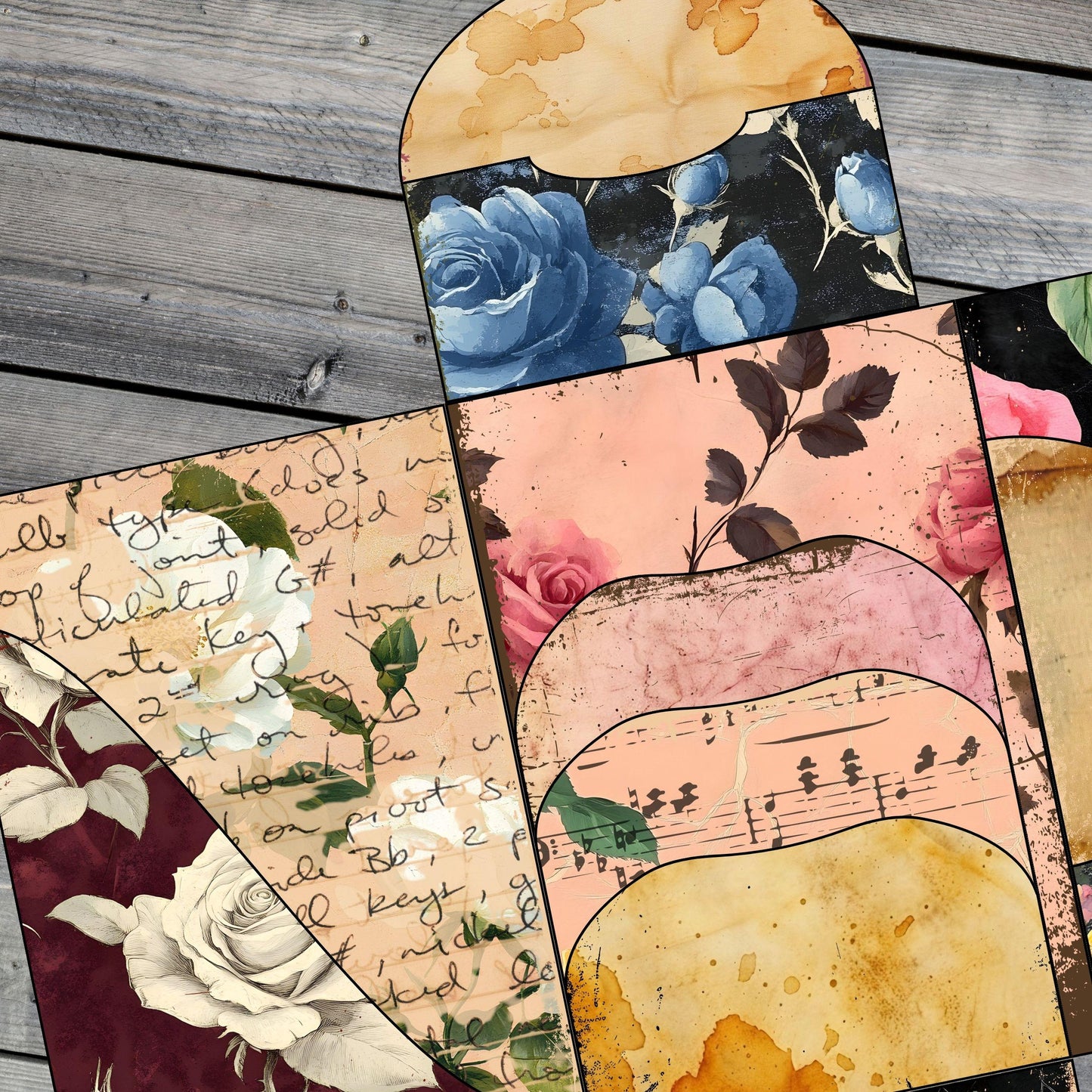Custom Canva Junk Journal Folio Kit - Digital Folding Template for Junk Journals, Commercial Use