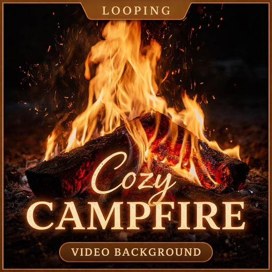 Campfire Looping Video Background | Seamless animated loop video background | Virtual background for fire and smoke scenes