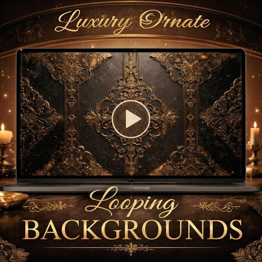 Vintage baroque animated background | Ornamental seamless loop video | Abstract video background for overlays and edits