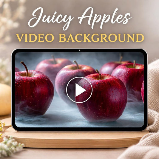 Animated Background Loop Video | Red Apple Seamless Loop | Food & Drink Video Backdrop for Social Media, Ads, Presentations