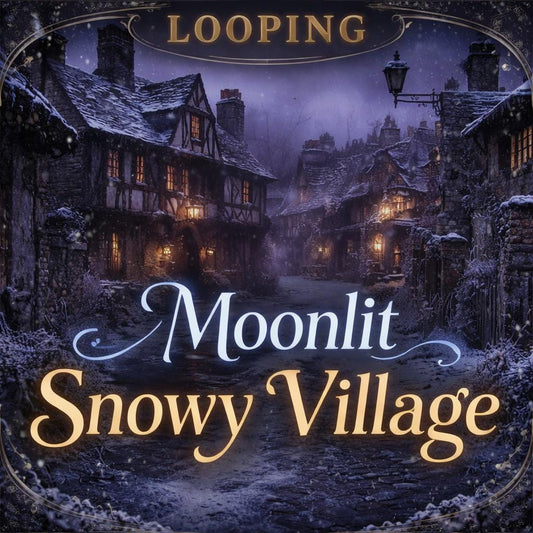Winter Medieval Village Animated Background | Cozy Snow Loop Video | Christmas Ambience for Streams, Events, Cabins