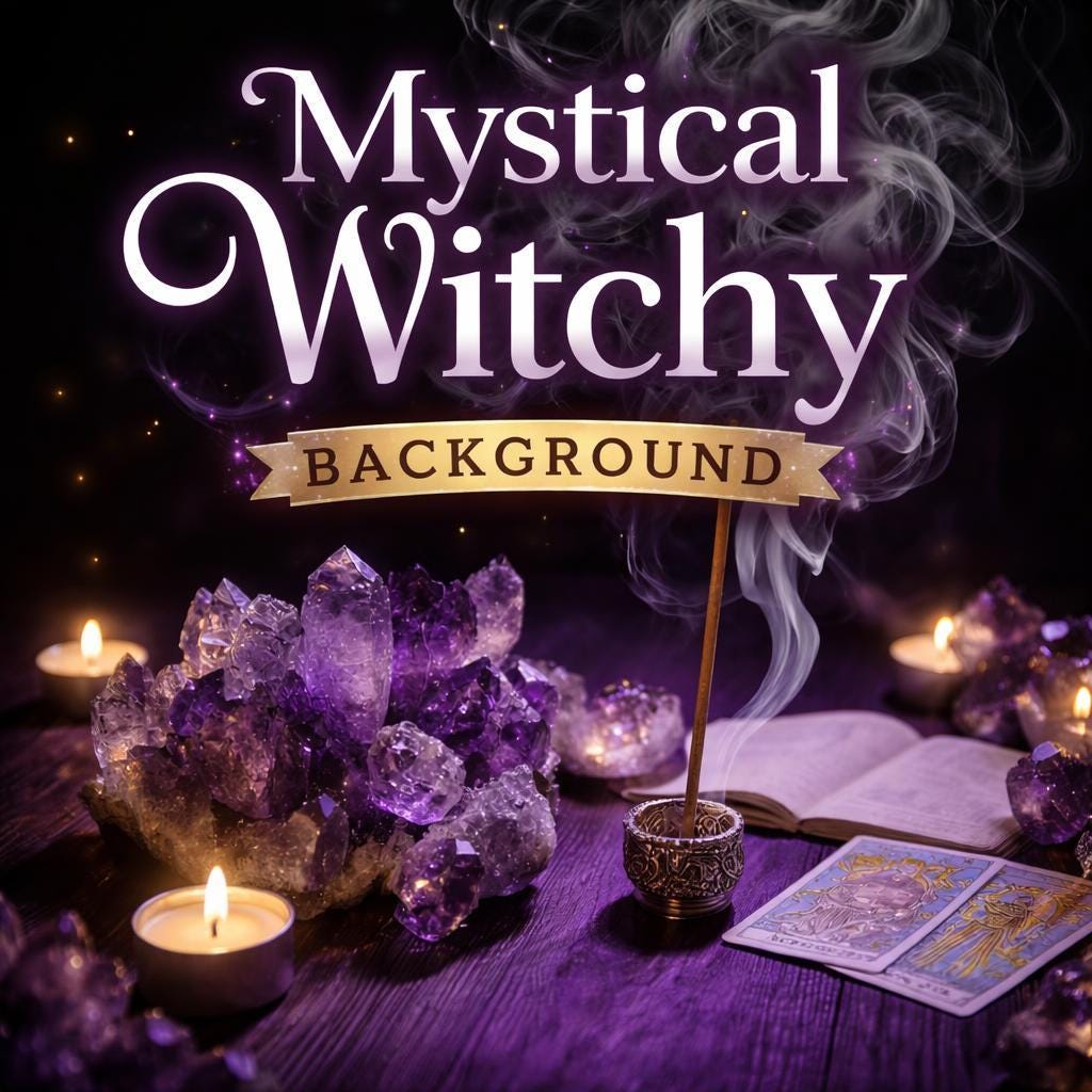 Animated background loop | Tarot crystal incense video | Seamless video background for mystical designs