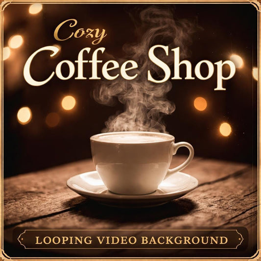Steaming Coffee Cup Loop Video | Cozy cafe ambience, lofi background, motion background | Relax, study, stream backdrop