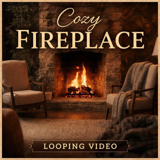Cozy Fireplace Loop Video | Seamless motion background, lofi ambience | Looping video for study, relax, streaming, overlays