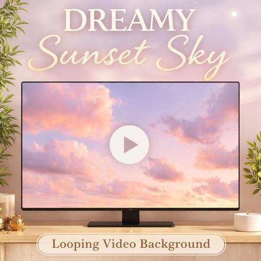 Sunset Pink Clouds Loop Video | Aesthetic Sky Background, Celestial Space | Animated Background for YouTube, Streaming, Overlays
