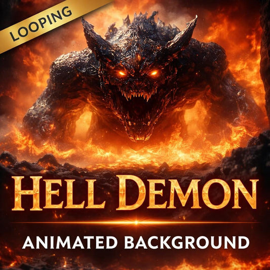 Fire Demon Lava Loop Animation | Seamless animated background, lava and fire video | Fantasy magic video background for streams,